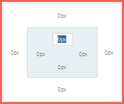 white box with fields on each side to set pixels. Inside the white box is another grey box with fields on each side to set pixels.